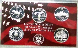 USA Proof set Ag 5 x 25 c 1999 RRR