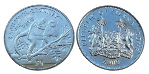 Sierra Leone 1$ Małpy Kapucynki 2009
