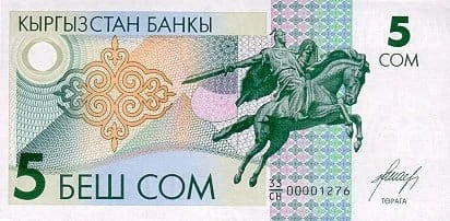 Kirgistan 5 som Jeździec 1993 P-5