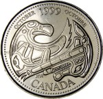 Kanada 25 c Millennium October 1999