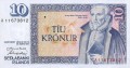 Islandia 10 koron Arngrimur Jonson Laerdi 1981 P-48a.4 
