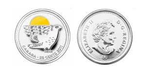 Kanada 25 c Sokół wędrowny 2011 kolor