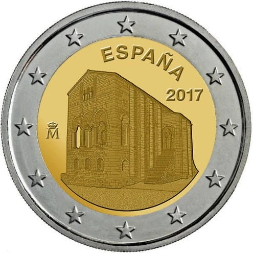 2 euro Hiszpania Oviedo Królestwo Asturii 2017