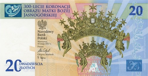 20 zł 300-l koronacji Matki Bożej Jasnogórskiej