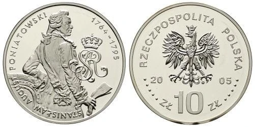 10 zł Stanisław August Poniatowski półpostać 2005