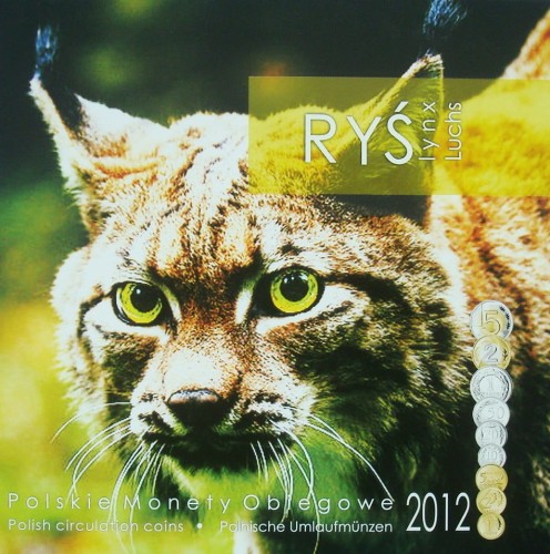 Polskie monety obiegowe Ryś x 9 2012
