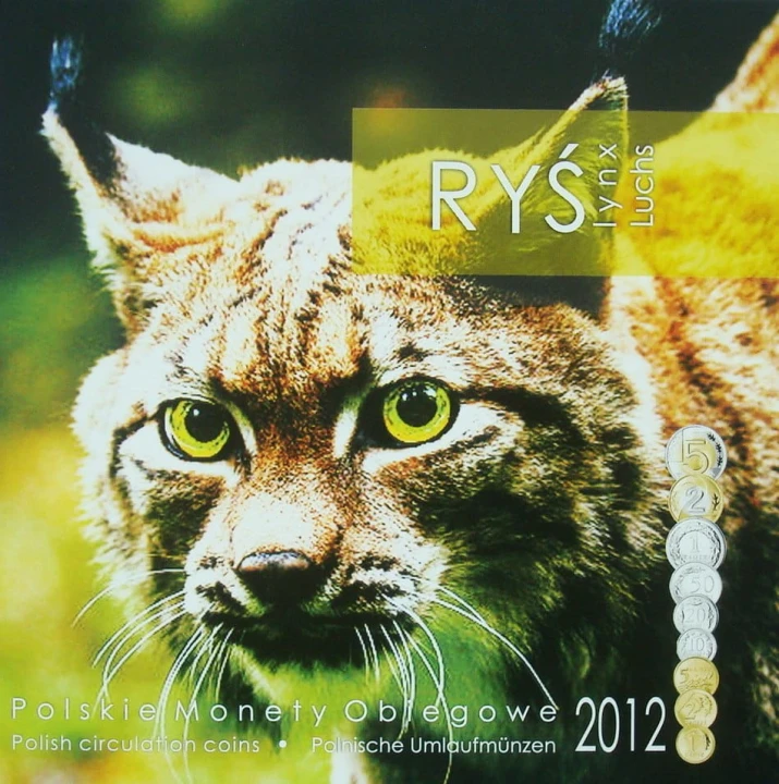 Polskie monety obiegowe Ryś x 9 2012