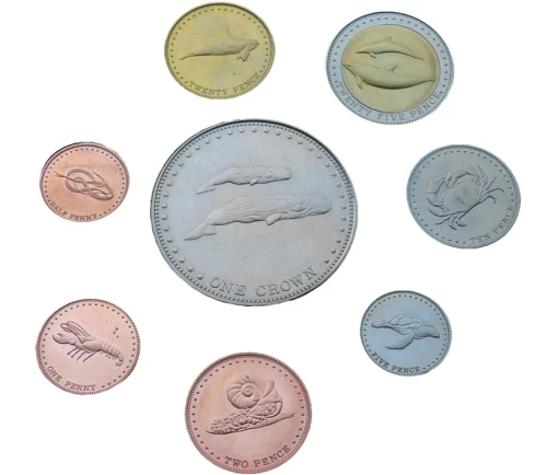 Zestaw menniczy Tristan da Cunha x 8 bimetal 2008