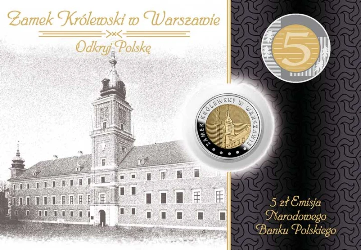 5 zł Zamek Królewski w Warszawie 2014 + blister