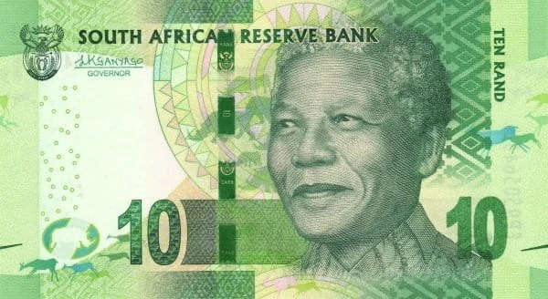RPA 10 Rand Nelson Mandela/ Nosorożec 2015 P-138b