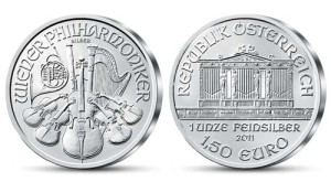 Austria 1,5 € Wiedeńscy Filharmonicy 2011 1 Oz Ag.999