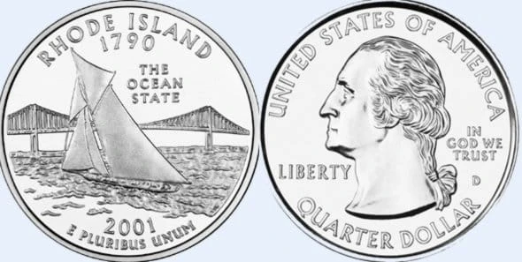 USA 25 c Rhode Island 2001