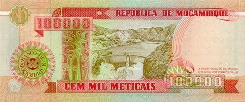 Mozambik 100 000 metical  Tama 1993 P-139