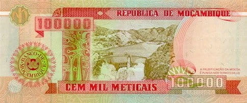Mozambik 100 000 metical  Tama 1993 P-139
