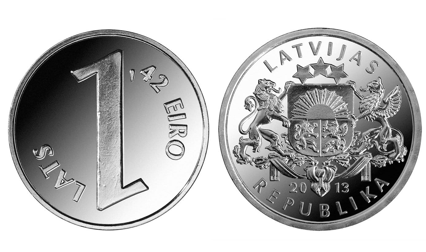 Łotwa 1 łat parytet euro 2013