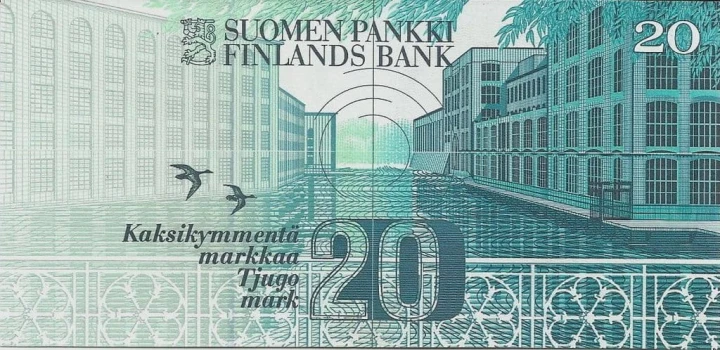 Finlandia 20 markka Kaczki 1993 P-123