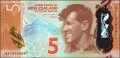 Nowa Zelandia 5 $ Pingwin żółtooki 2015 P-191a