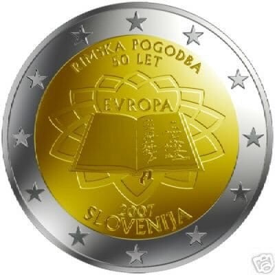 2 € Słowenia Traktaty Rzymskie 2007