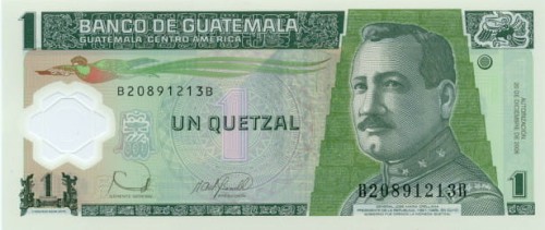 Gwatemala 1 Quetzal Generał J. Orellana 2006 P-109