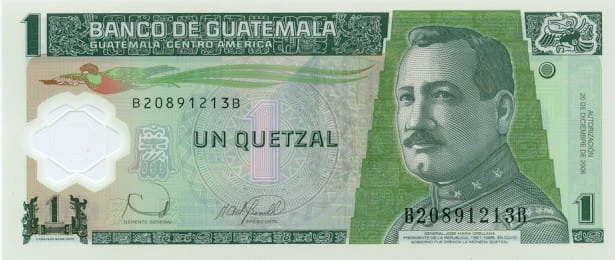 Gwatemala 1 Quetzal Generał J. Orellana 2006 P-109