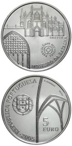 5 € Portugalia Mosteiro de Batalha 2005