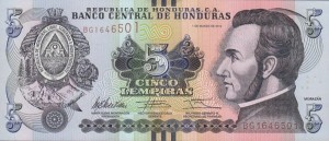 Honduras 5 lempira Morazan 2012 P-91d