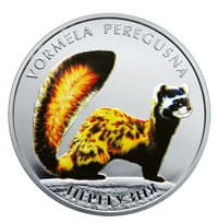 UKRAINA 2 UAH Tchórz marmurkowy 2017