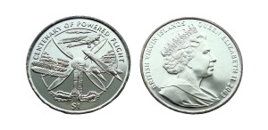 Brytyjskie Wyspy Dziewicze 1 dolar Stulecie lotnictwa 2003