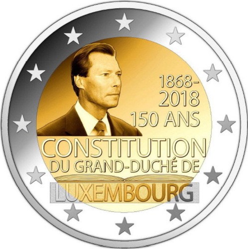 2 euro Luksemburg 150 lat konstytucji 2018