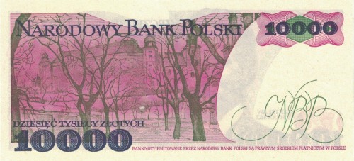 PRL 10 000 zł Stanisław Wyspiański 1988 P-151b AL