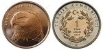 Turcja 1 lira Orzeł anatolijski 2014