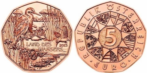 5 euro Austria Kraj wody 2013