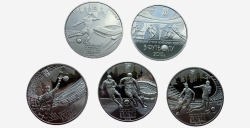 UKRAINA 5 UAH x 5 Mistrzostwa Europy UEFA Euro 2012 Polska - Ukraina 2011