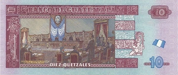 Gwatemala 10 Quetzal Sąd 2015 P-123a