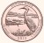 USA 25 c Park narodowy Bombay Hook 24K Au 2015 nr 29
