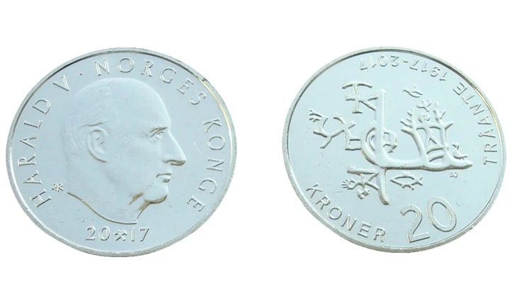 Norwegia 20 koron 100 lat Kongresu Sami 2017.jpg