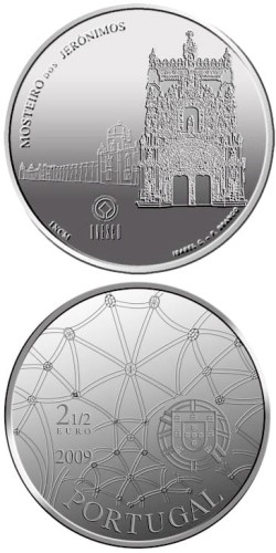 2,5 € Portugalia Klasztor Hieronima 2009