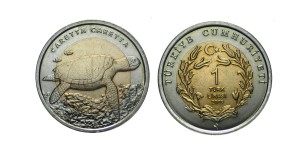 Turcja 1 lira Żółw 2009 