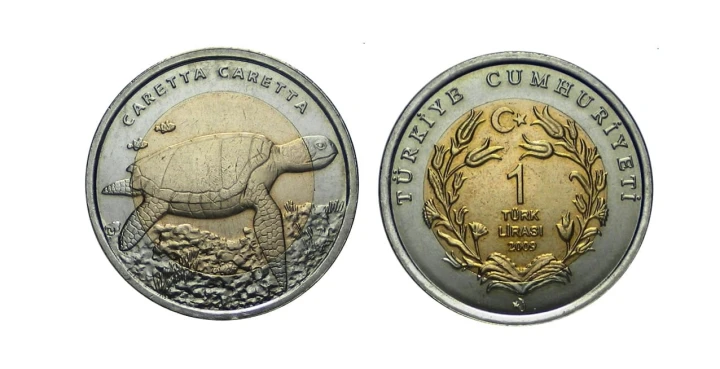 Turcja 1 lira Żółw 2009 