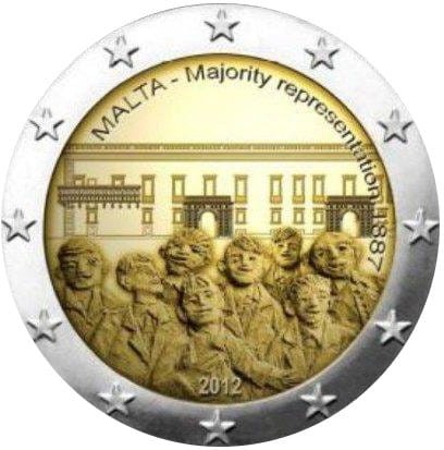 2 euro Malta Reprezentacja większości 2012 