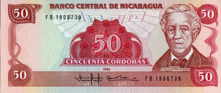 Nikaragua 50 kordobas Szczepienia 1985 P-153