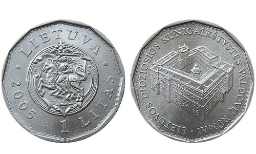 Litwa 1 lit Zamek Władców WKL 2005.jpg