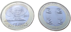 Antyle francuskie 10 franków Martynika 2015
