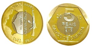 Cabinda 5 Reais Niepodległość Kałasznikow 2010