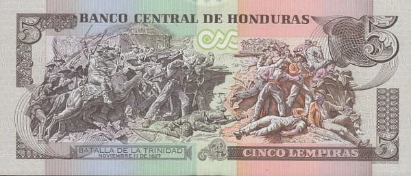 Honduras 5 lempira Morazan 2012 P-91d