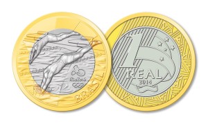 Brazylia 1 real Olimpiada Rio 2016 - pływanie 2014