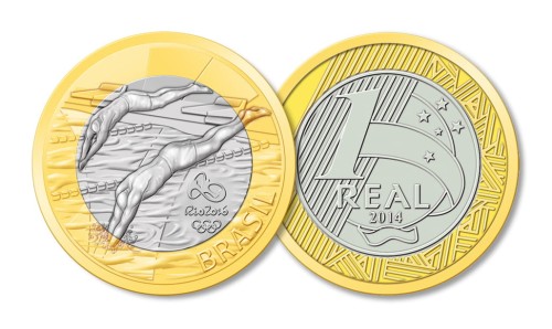 Brazylia 1 real Olimpiada Rio 2016 - pływanie 2014