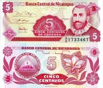 Nikaragua 5 centavos 1991 P-168