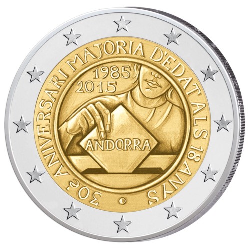 2 € Andora 30 lat cenzusu wyborczego 2015