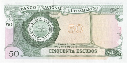 Mozambik 50 escudos  Joao Coutinho 1976 P-116